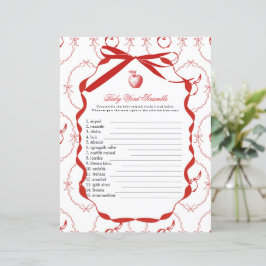 赤りんご赤ちゃんシャワーゲーム