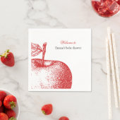 赤りんご赤ちゃんシャワーナプキン スタンダードカクテルナプキン (インサイチュ)