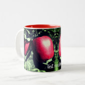 赤りんご部分色パーソナライズされた ツートーンマグカップ (正面左)