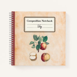 赤りんご離れの組成パーソナライズされた物 ノートブック