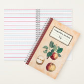 赤りんご離れの組成パーソナライズされた物 ノートブック (内側)