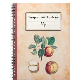 赤りんご離れの組成パーソナライズされた物 ノートブック