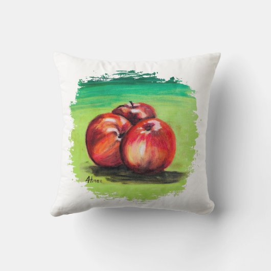 赤りんご3個 クッション (裏面)