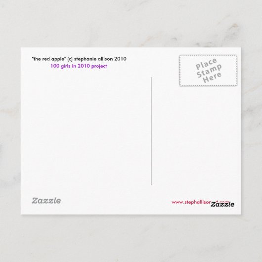 赤りんご ポストカード (裏面)