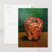 赤りんご… 2005年アクリル釉薬絵画の ポストカード (正面/裏面)