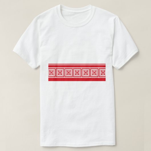 赤ろうけつ染め花 Tシャツ (デザイン正面)