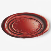 赤ろうそくのワックスシール 氷の透明 「北極」 ペーパープレート (アングル)