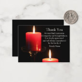 赤ろうそく灯サンキューカード ノートカード (正面/裏面インサイチュ)