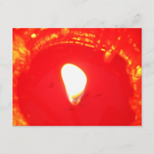 赤ろうそく灯,炎,ろうそく,クリスマスの愛 シーズンポストカード (正面)