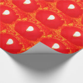 赤ろうそく灯,炎,ろうそく,クリスマスの愛 ラッピングペーパー (角)