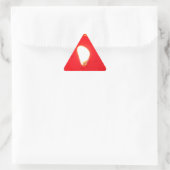 赤ろうそく灯，炎，ろうそく，クリスマスの愛 三角形シール (バッグ)