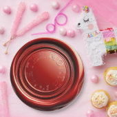 赤ろうそく ワックス シール 氷の透明 「北極」 ペーパープレート (パーティー)