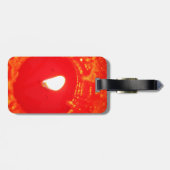 赤ろうそく、炎、ろうそく、クリスマス・ラブ ラゲッジタグ (裏面横)