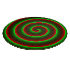 赤を変えたいか？派手な緑のスパイラル。 カッティングボード