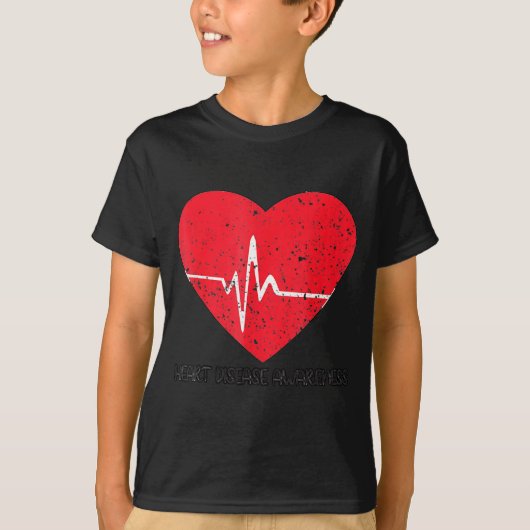 赤を着て心臓病の意識を高める_1 Tシャツ (正面)