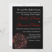 赤を結婚するお祝い 招待状 (裏面)