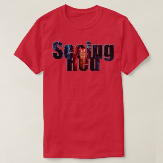 赤を表示 Tシャツ (デザイン正面)