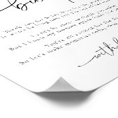 赤んエレガント坊がバンプサインからメッセージをシャワーで浴びる ポスター (角)