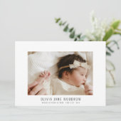 赤んモダン坊の女の子の写真コラージュ誕生のお知らせ (スタンド正面)