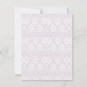 赤んレースのよう坊の女の子の誕生発表 案内状 (裏面)