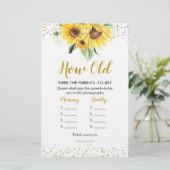 赤ん坊がシャワーに行く途中のひまわり老いた両親 (スタンド正面)