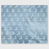 赤ん坊のエレガント青いクリスマストナカイ ラッピングペーパー (フラット)