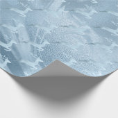 赤ん坊のエレガント青いクリスマストナカイ ラッピングペーパー (角)