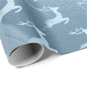 赤ん坊のエレガント青いクリスマストナカイ ラッピングペーパー (ロールコーナー)