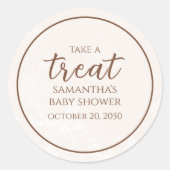 赤ん坊のシャワーがパーティーの好意を受ける ラウンドシール (正面)