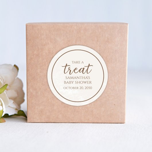 赤ん坊のシャワーがパーティーの好意を受ける ラウンドシール