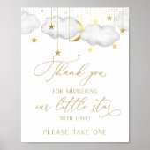 赤ん坊のシャワーが兆しを好む、月と星が好き ポスター (正面)