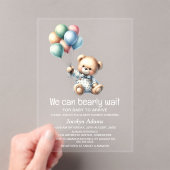 赤ん坊のシャワーが待てる アクリル招待状 (インサイチュ (ポータブル))