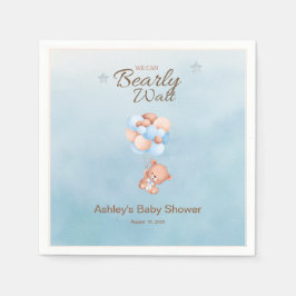 赤ん坊のシャワーが待てる スタンダードカクテルナプキン