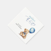 赤ん坊のシャワーが待てる スタンダードカクテルナプキン (角)