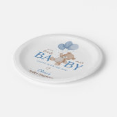 赤ん坊のシャワーが待てる ペーパープレート (アングル)