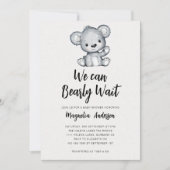 赤ん坊のシャワーが待てる 招待状 (正面)