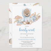 赤ん坊のシャワーが待てる 招待状 (正面/裏面)
