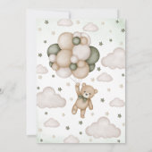 赤ん坊のシャワーが待てる 招待状 (裏面)