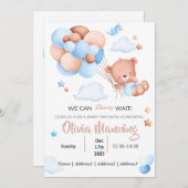 赤ん坊のシャワーが待てる 招待状 (正面/裏面)