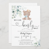 赤ん坊のシャワーが待てる 招待状 (正面/裏面)