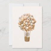 赤ん坊のシャワーが待てる 招待状 (裏面)