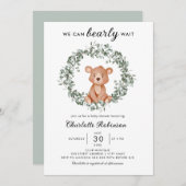 赤ん坊のシャワーが待てる 招待状 (正面/裏面)