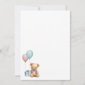 赤ん坊のシャワーが待てる 招待状 (裏面)