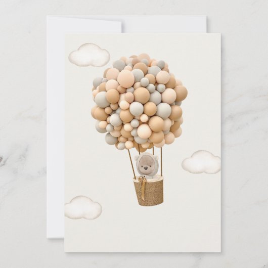 赤ん坊のシャワーが待てる 招待状 (裏面)