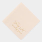 赤ん坊のシャワーが待てる 箔ナプキン (右)