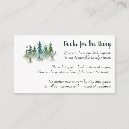 赤ん坊のシャワーが本を持ってくる エンクロージャーカード (正面)