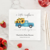 赤ん坊のシャワーが途中にある小さなひまわり (インサイチュ)