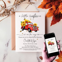 赤ん坊のシャワーが途中にある小さなひまわり