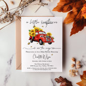 赤ん坊のシャワーが途中にある小さなひまわり 招待状