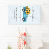 赤ん坊のシャワーが途中にある小さなひまわり 横断幕 (インサイチュ)